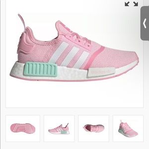 Adidas NMD Girls size 6 pink/white/mint